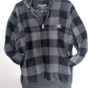 Fluffy Sherpa quarter zip sweater